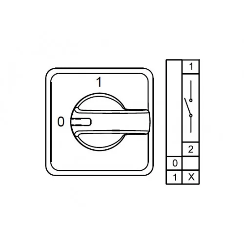 Аварийный двухпозиционный переключатель 0-1 KLEMSAN CS010063E 3 FAZ 10 A 90° 800070